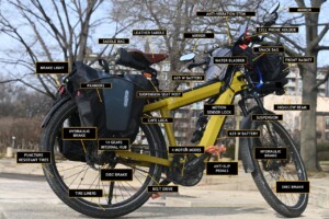 Maassen's e-bike with labels on all parts