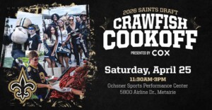 Saints Draft Crawfish Cook-Off promotional graphic