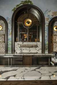 The bar at Café Alice inside The Roosevelt New Orleans